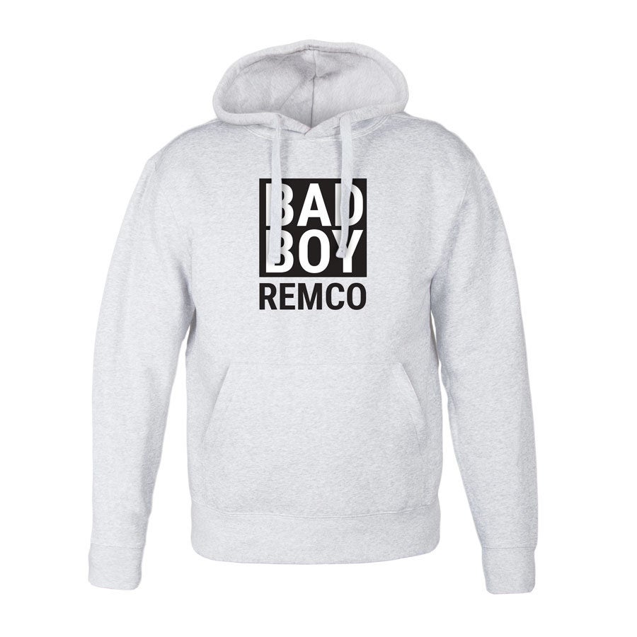 Hoodie voor heren bedrukken - Grijs - L