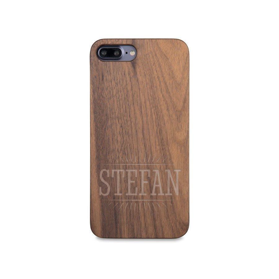 Houten telefoonhoesje graveren - iPhone 7 plus