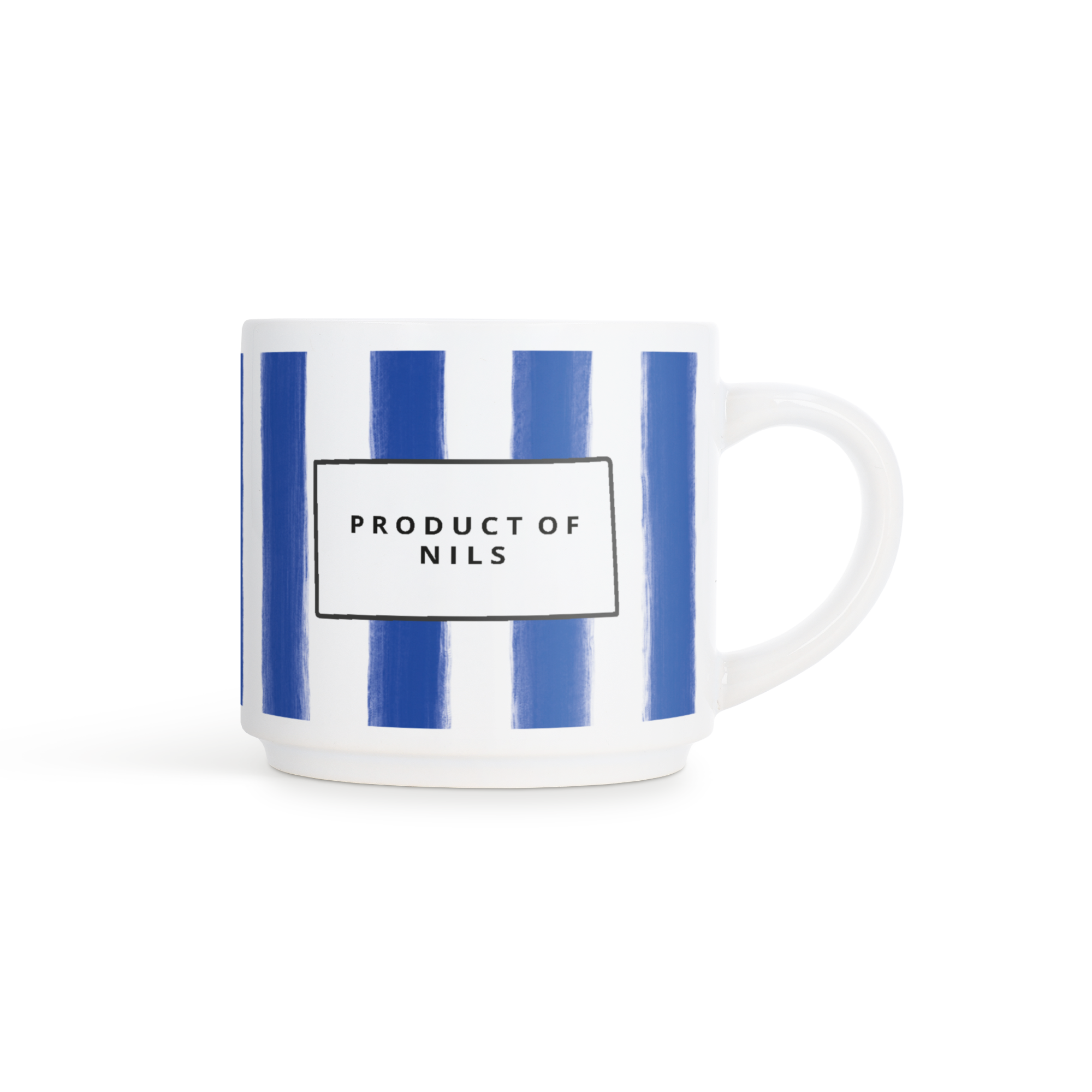 Stapelbara muggar med foto