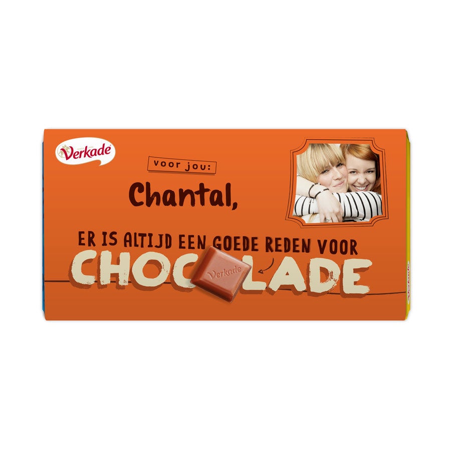Verkade chocoladereep bedrukken - Zomaar (Hazelnoot)