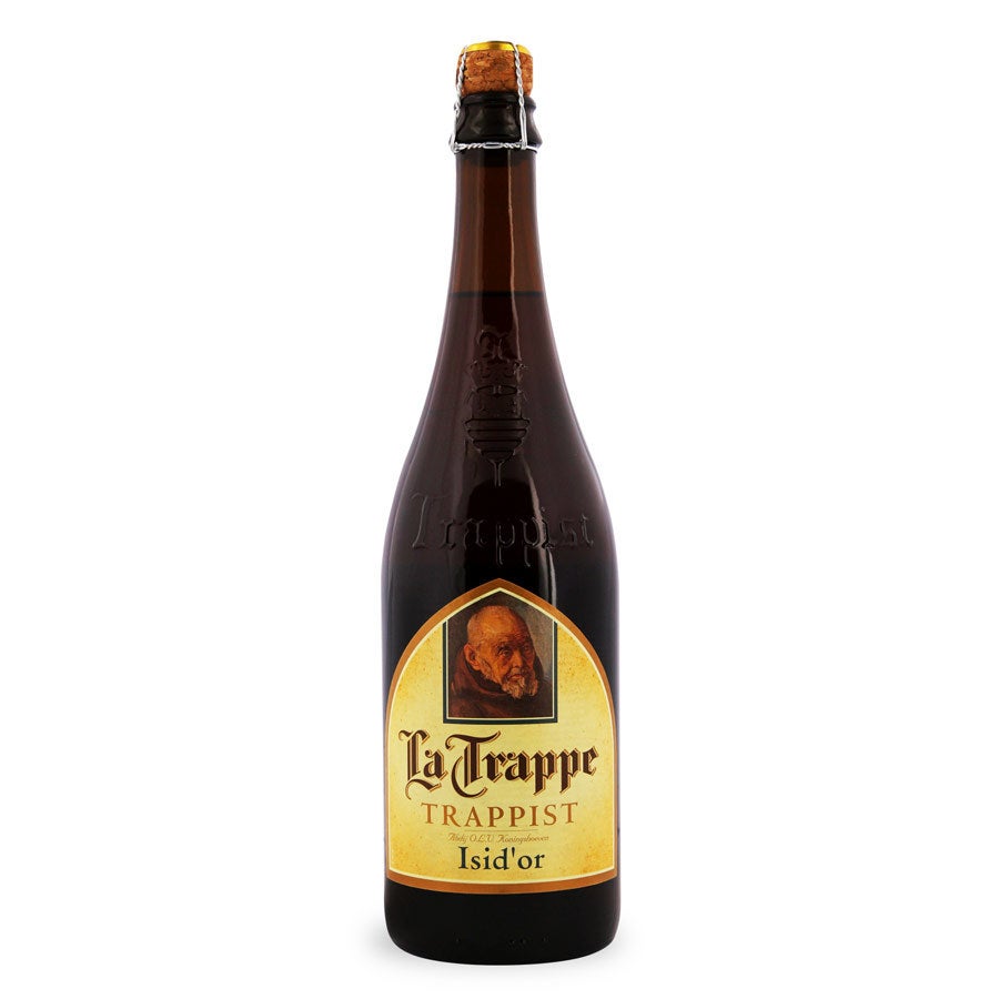 Bier met bedrukt etiket - La Trappe Isid'or
