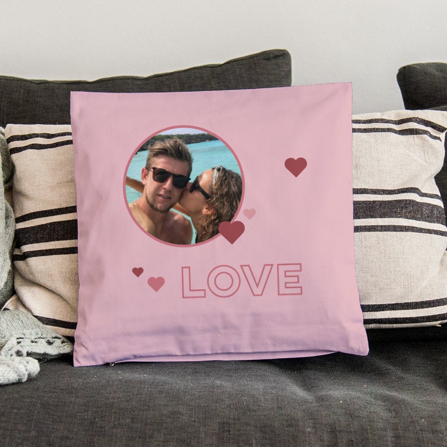 Personalised cushion - Love - Pink