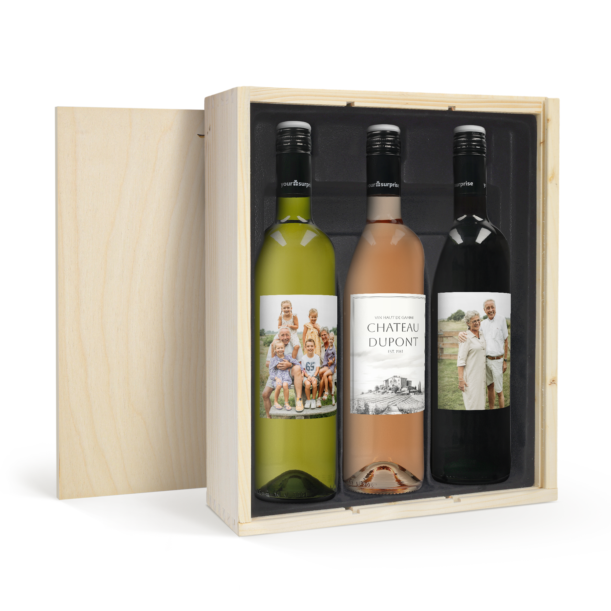 Coffret vin Maison de la Surprise personnalisé