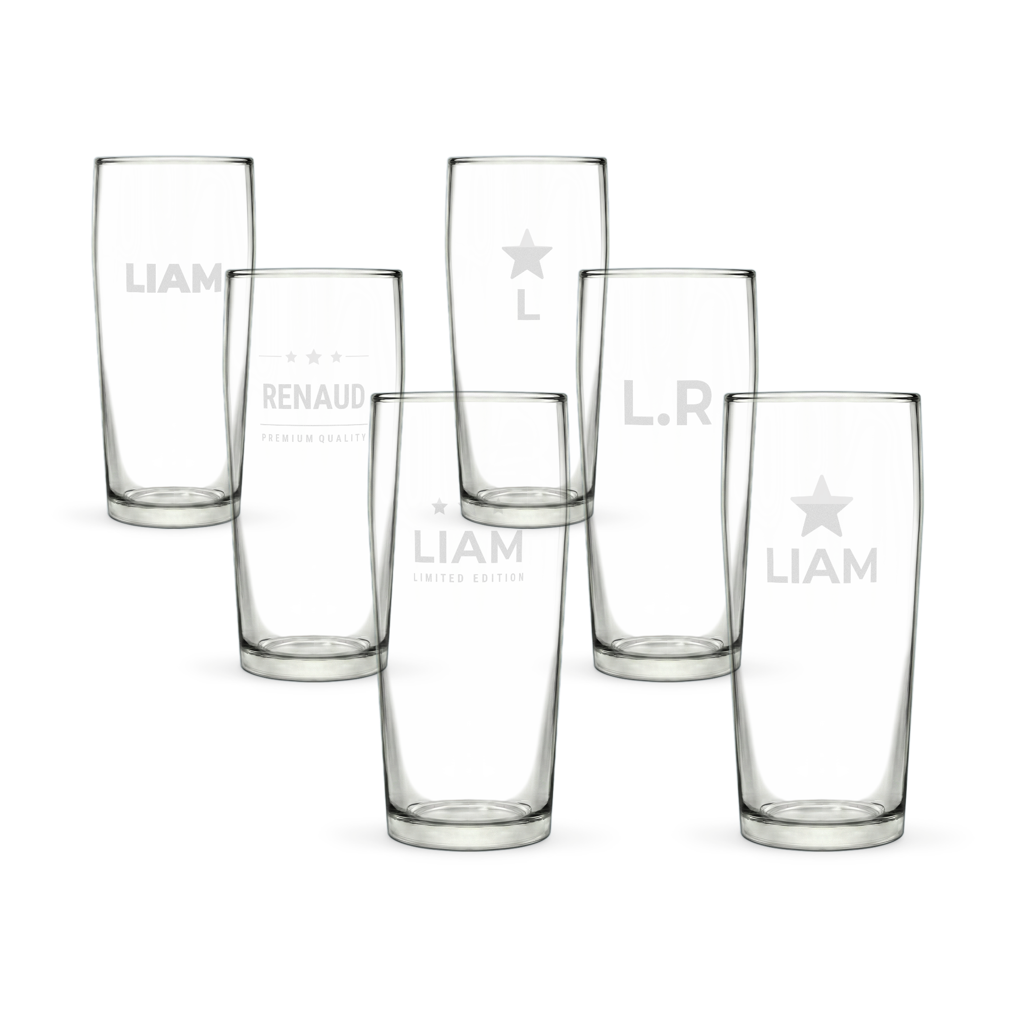 Verres à bière miniatures gravés