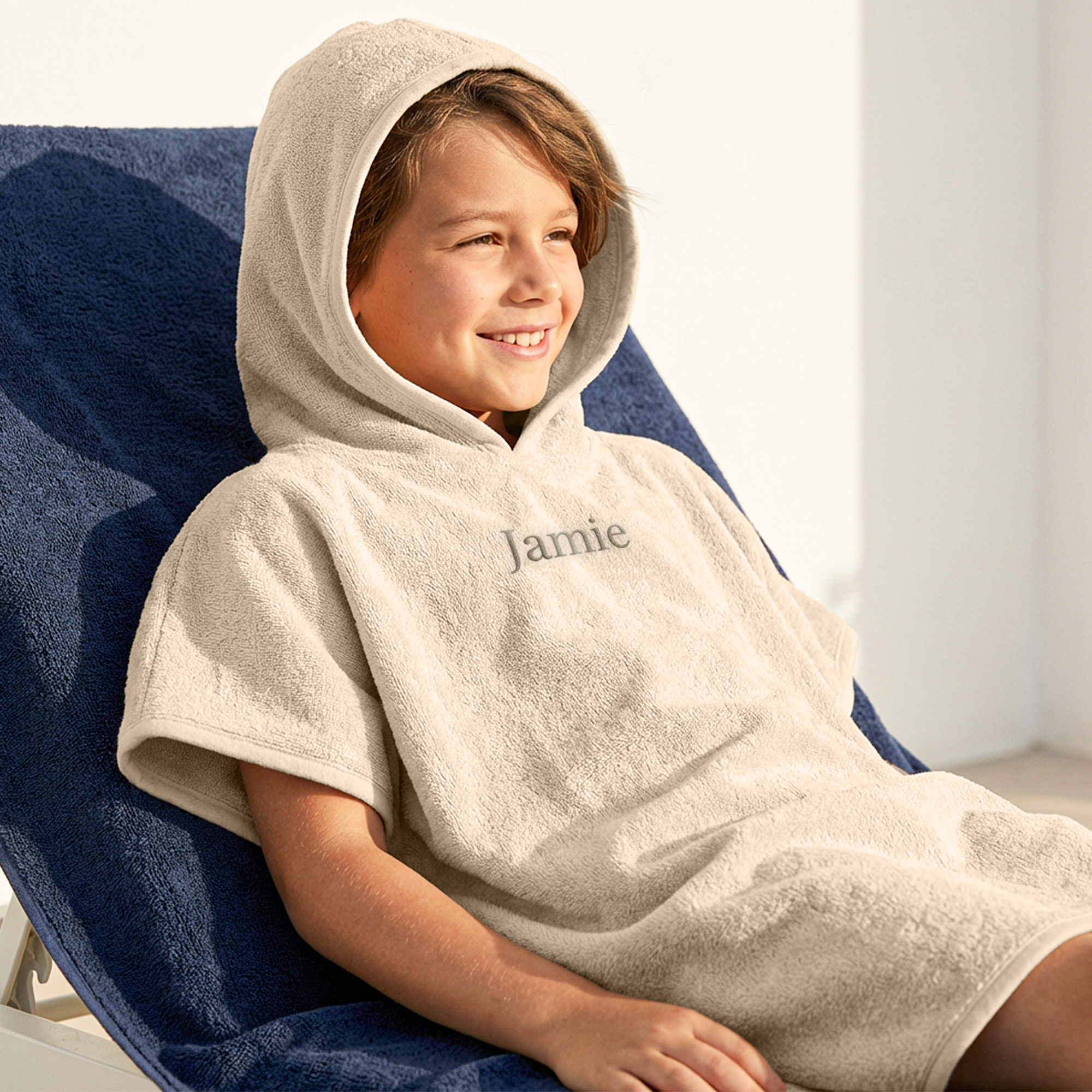 Toalla poncho infantil con nombre