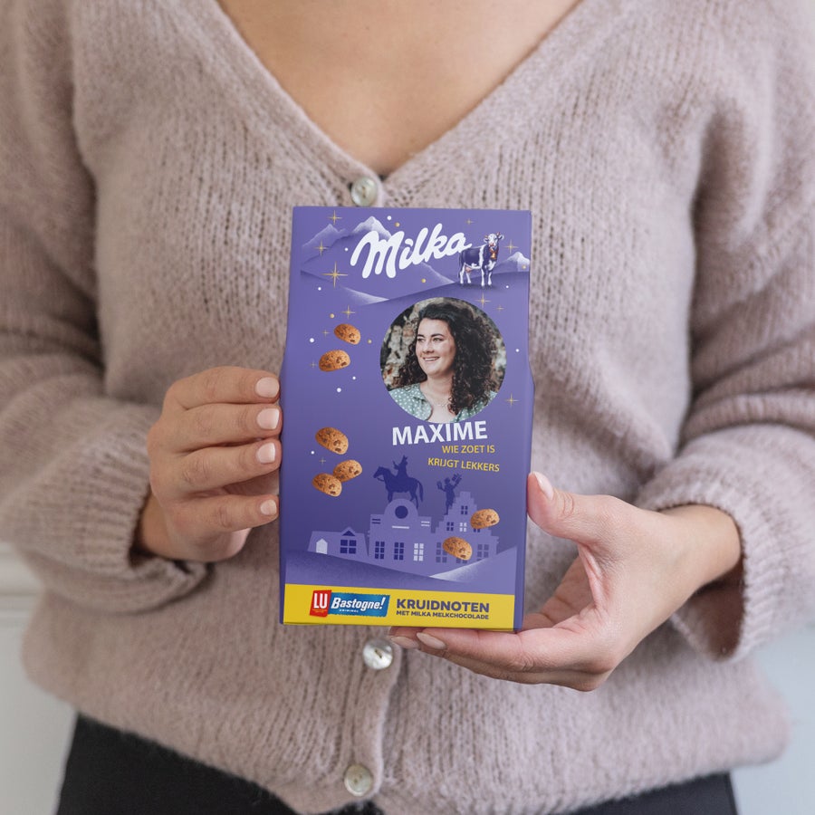 Milka Kruidnoten met naam, foto en gedicht Milka Kruidnoten met naam, foto en gedicht