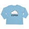 Camisa de bebé personalizada - manga comprida - azul bebé - 62/68
