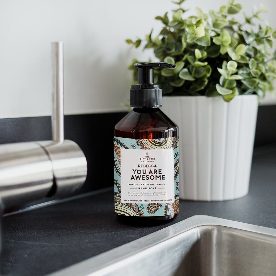 Personalised hand soap Personalised hand soap