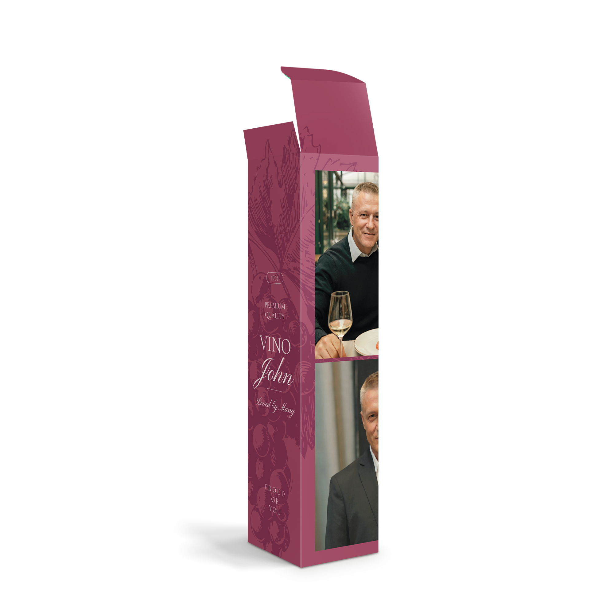 Caixa de vinho personalizada - Cartão