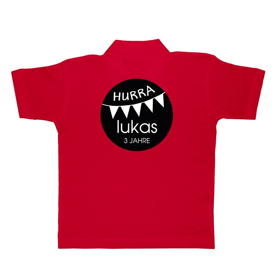 Kinder Poloshirt - Rot - 4 Jahre