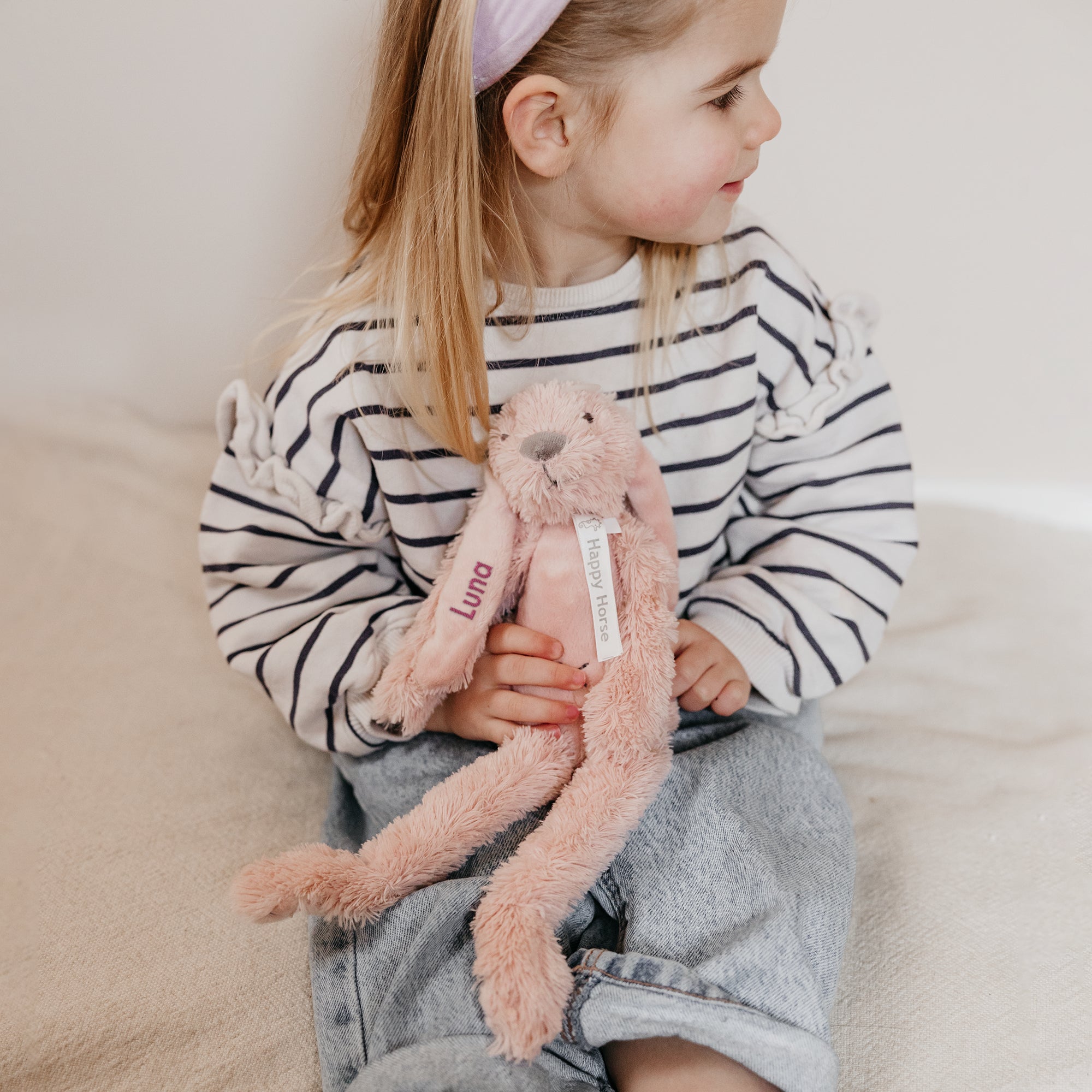 Henkilökohtainen Tiny Rabbit Richie pehmolelu - vaaleanpunainen