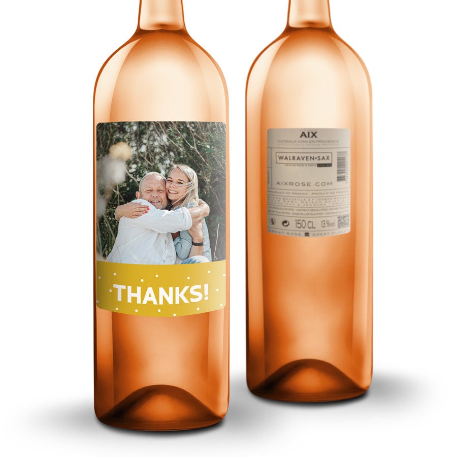 Magnum Rosévin (150 cl) med personlig etikette og trækasse - AIX Rosé