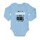 Personalizowane Body niemowlęce z długim rękawem - niebieskie (50/56)