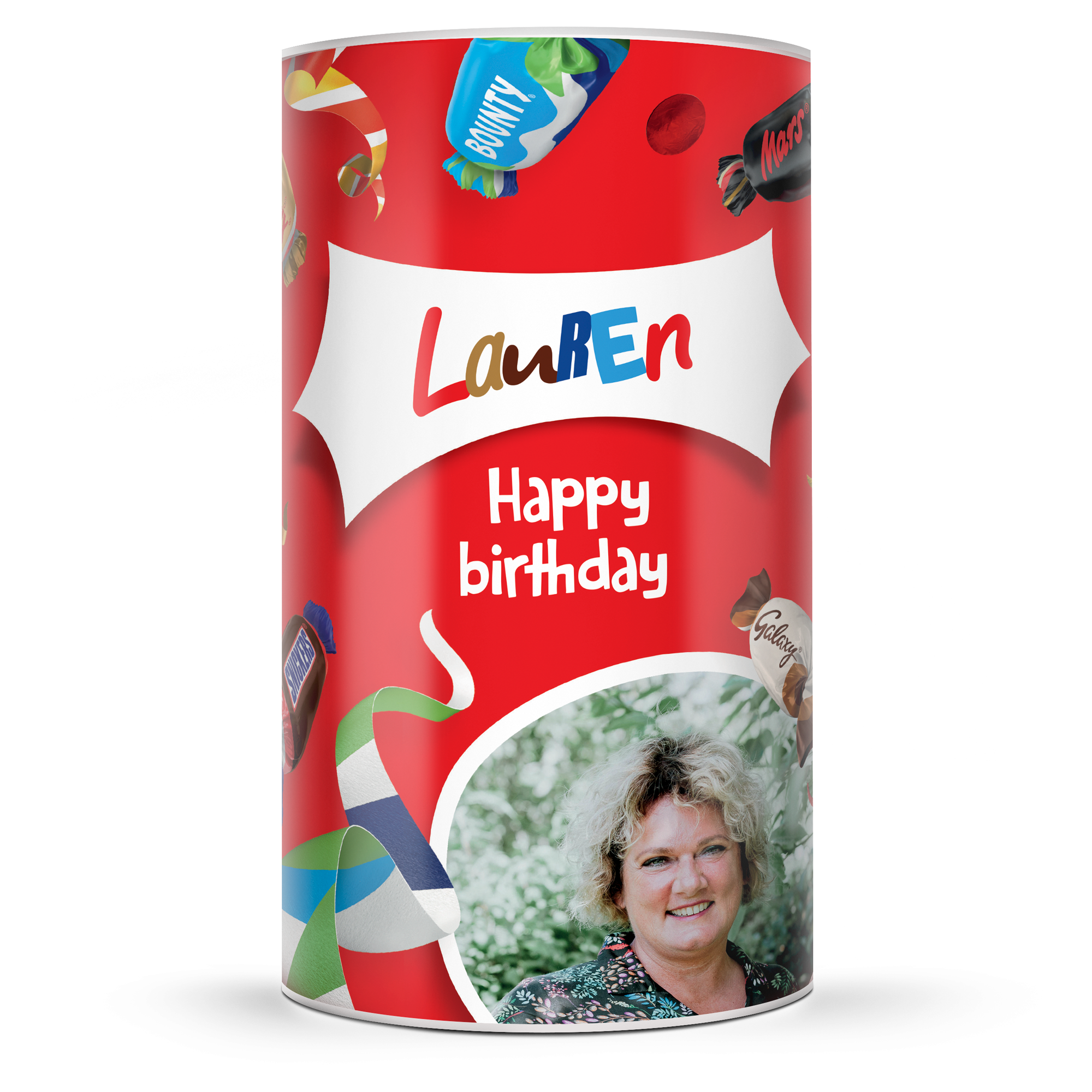Personalized Celebrations tube with 