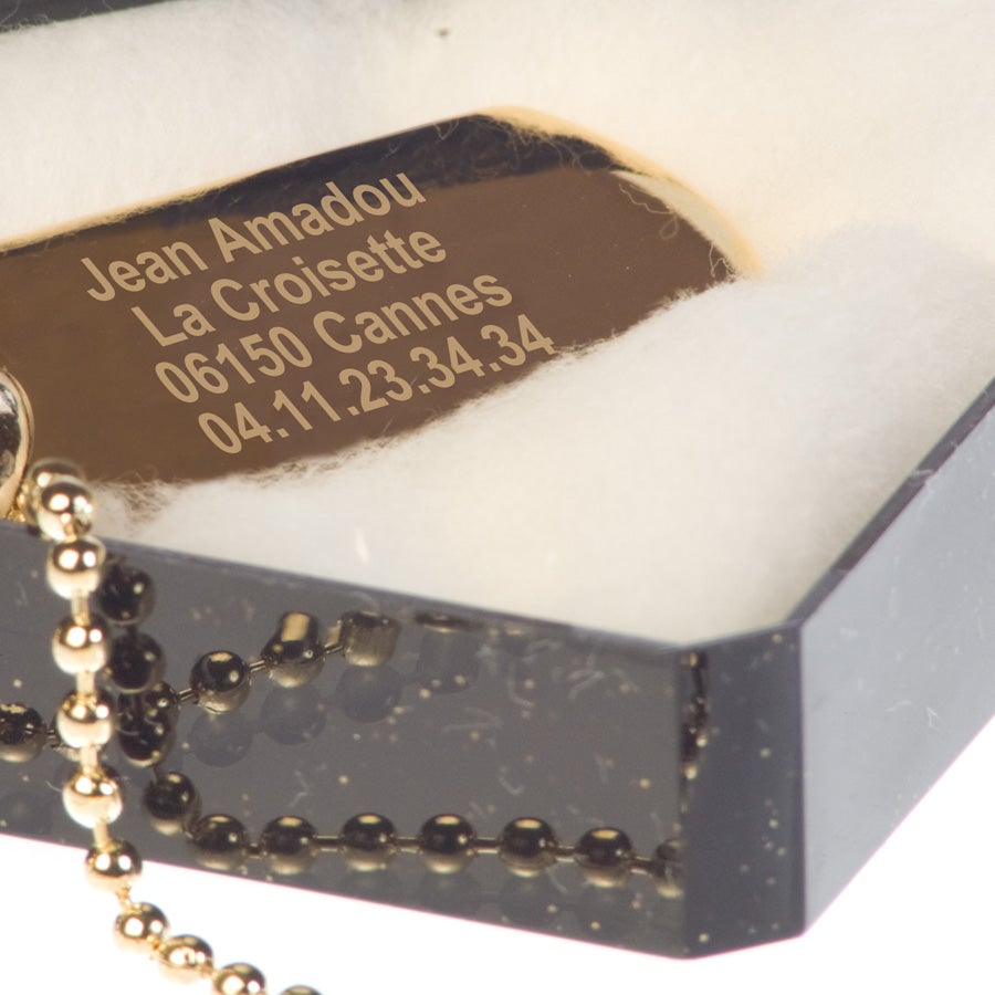 Plaque militaire - Dog tag - Or