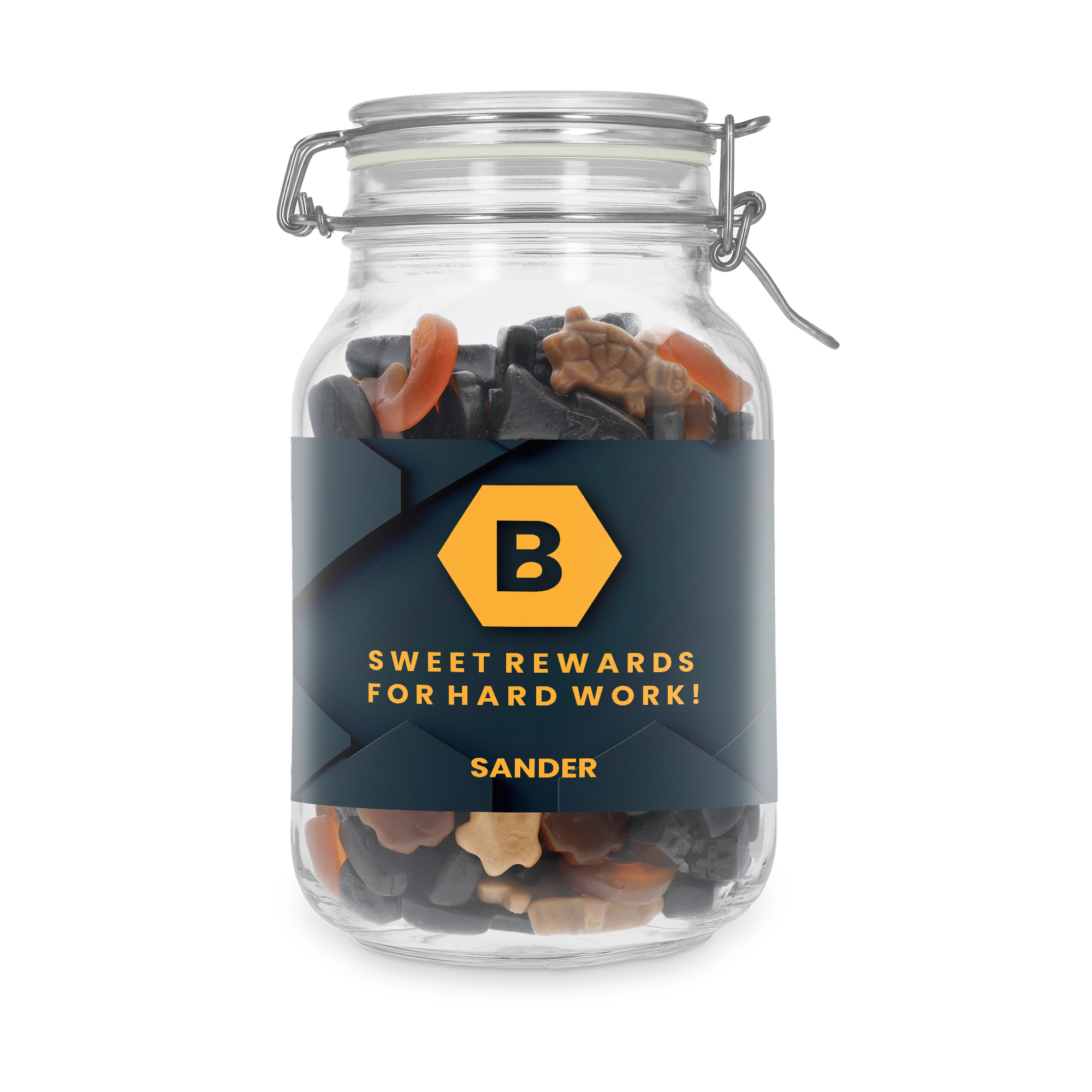 Personlig Glaskrukke med Slik