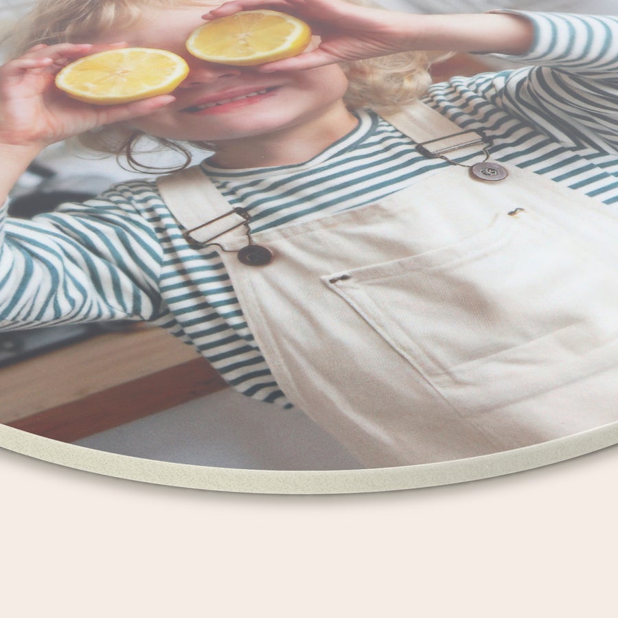 Personalizovaný nástenný panel Okrúhle nástenné panely s fotografiou dieťaťa s citrónmi, ktoré si môžeš pridať svoj vlastný dizajn