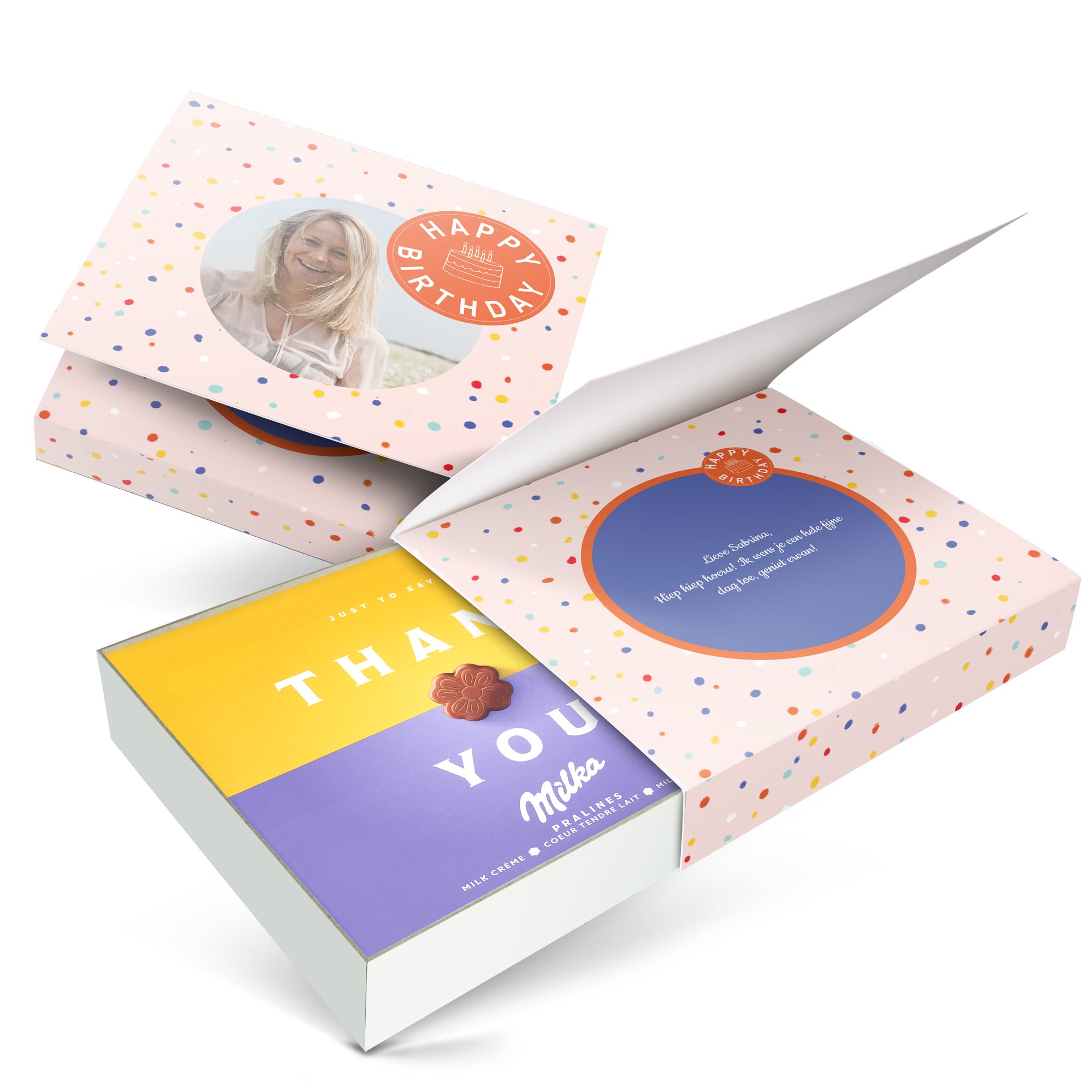 Milka giftbox bedrukken - Verjaardag - 220 gram Milka giftbox bedrukken - Verjaardag - 220 gram