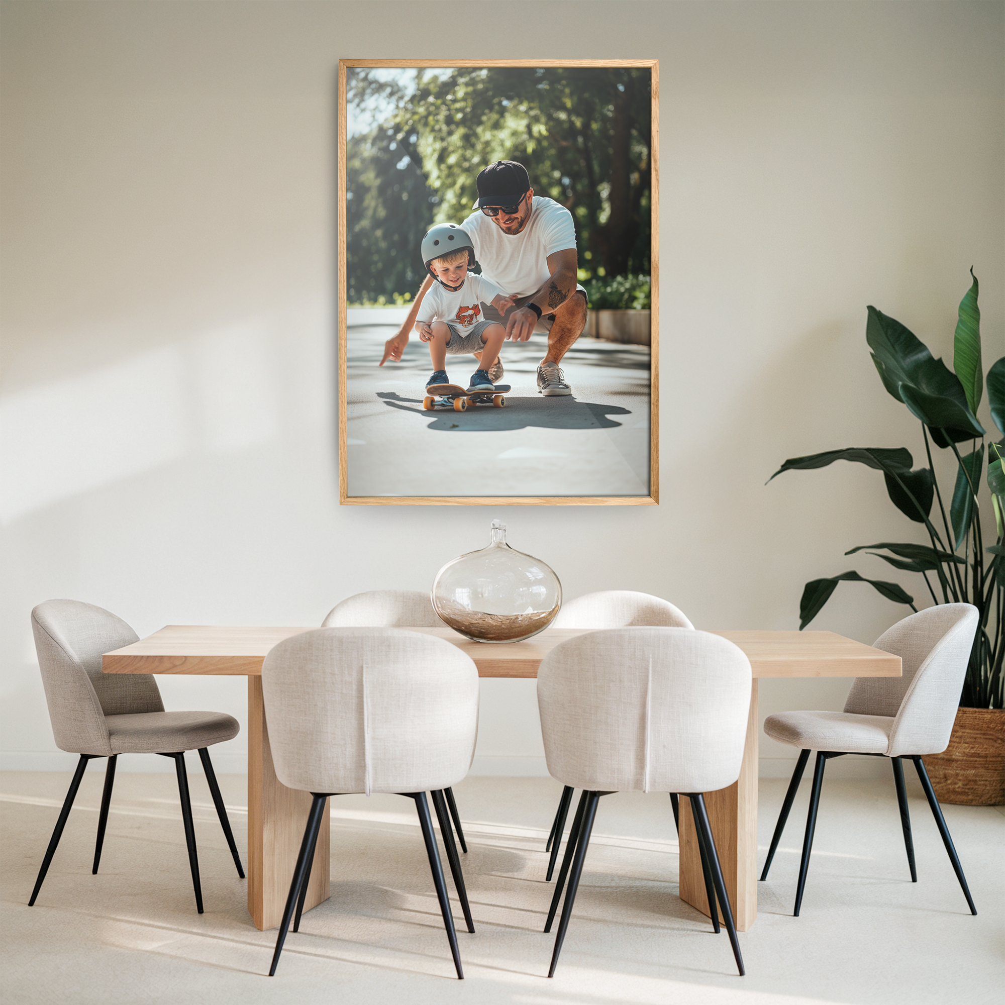 Personalised photo print with frame