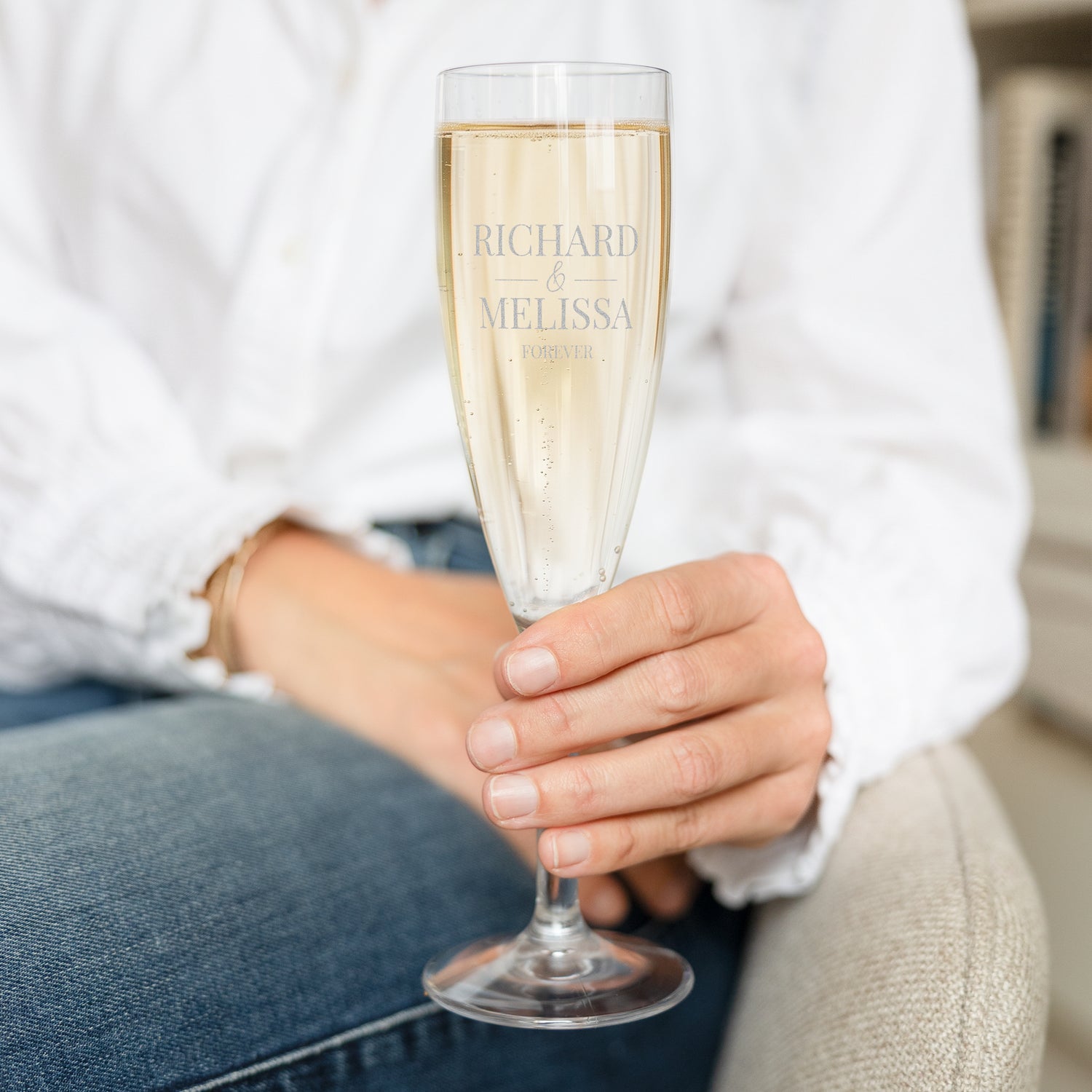 Spersonalizowany plastikowy kieliszek do prosecco - Grawerowany