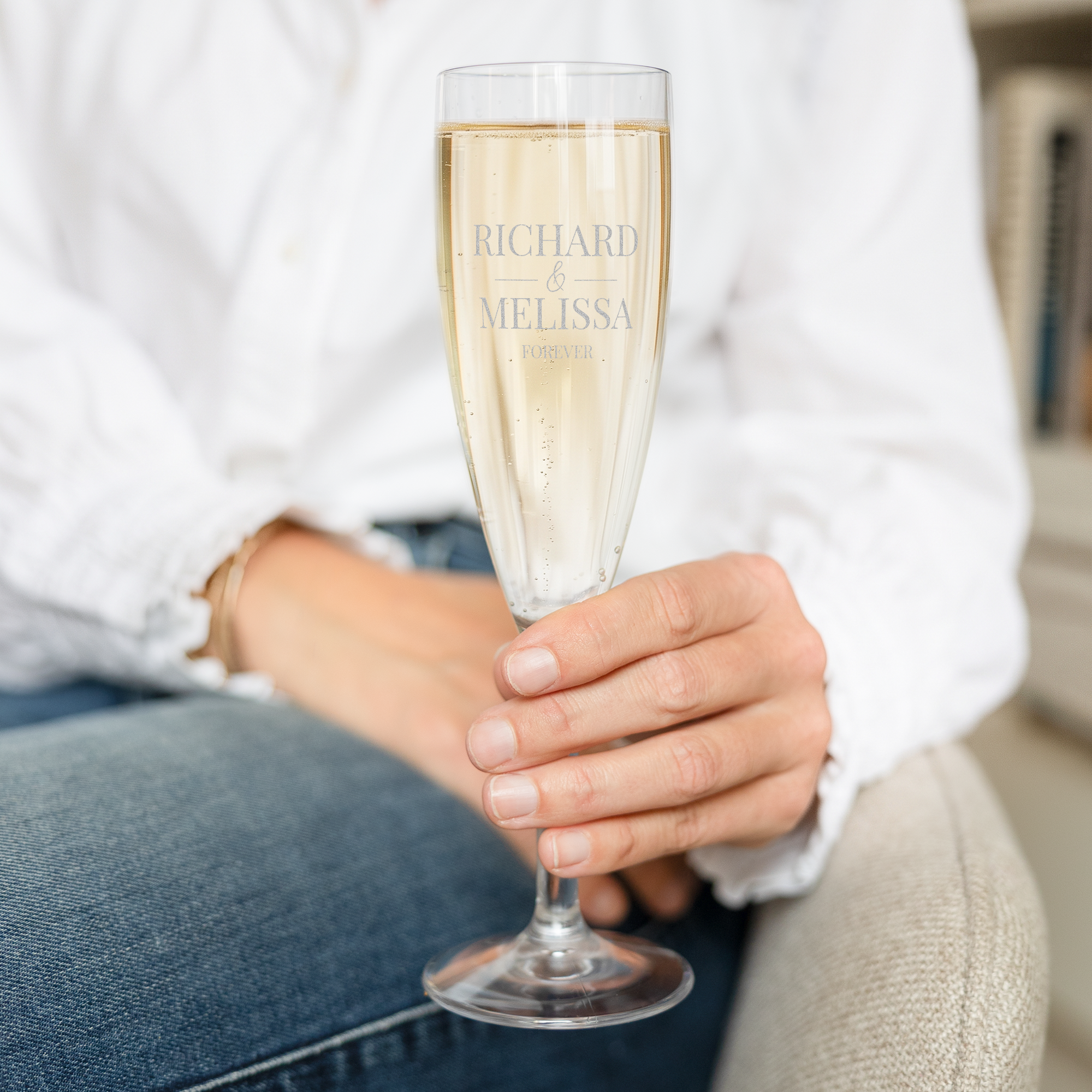 Spersonalizowany plastikowy kieliszek do prosecco - Grawerowany