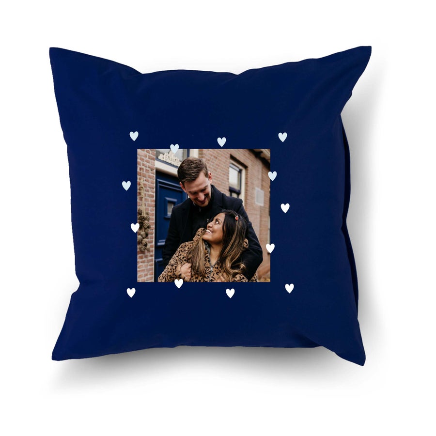 Coussin personnalisé - Bleu Marine - 40x40 cm