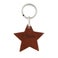 Leren sleutelhanger - Ster - Bruin