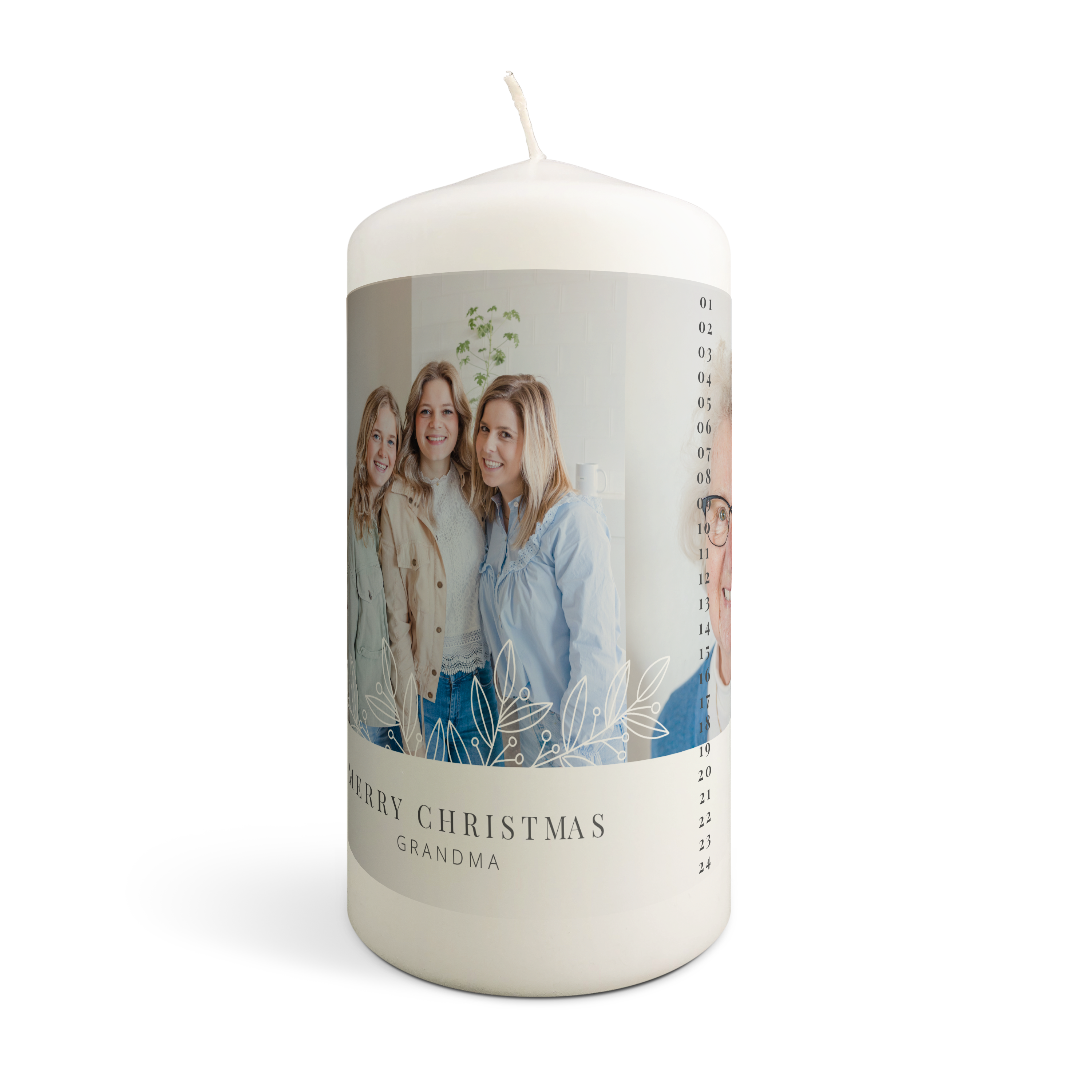 Personlig stearinlys - Advent