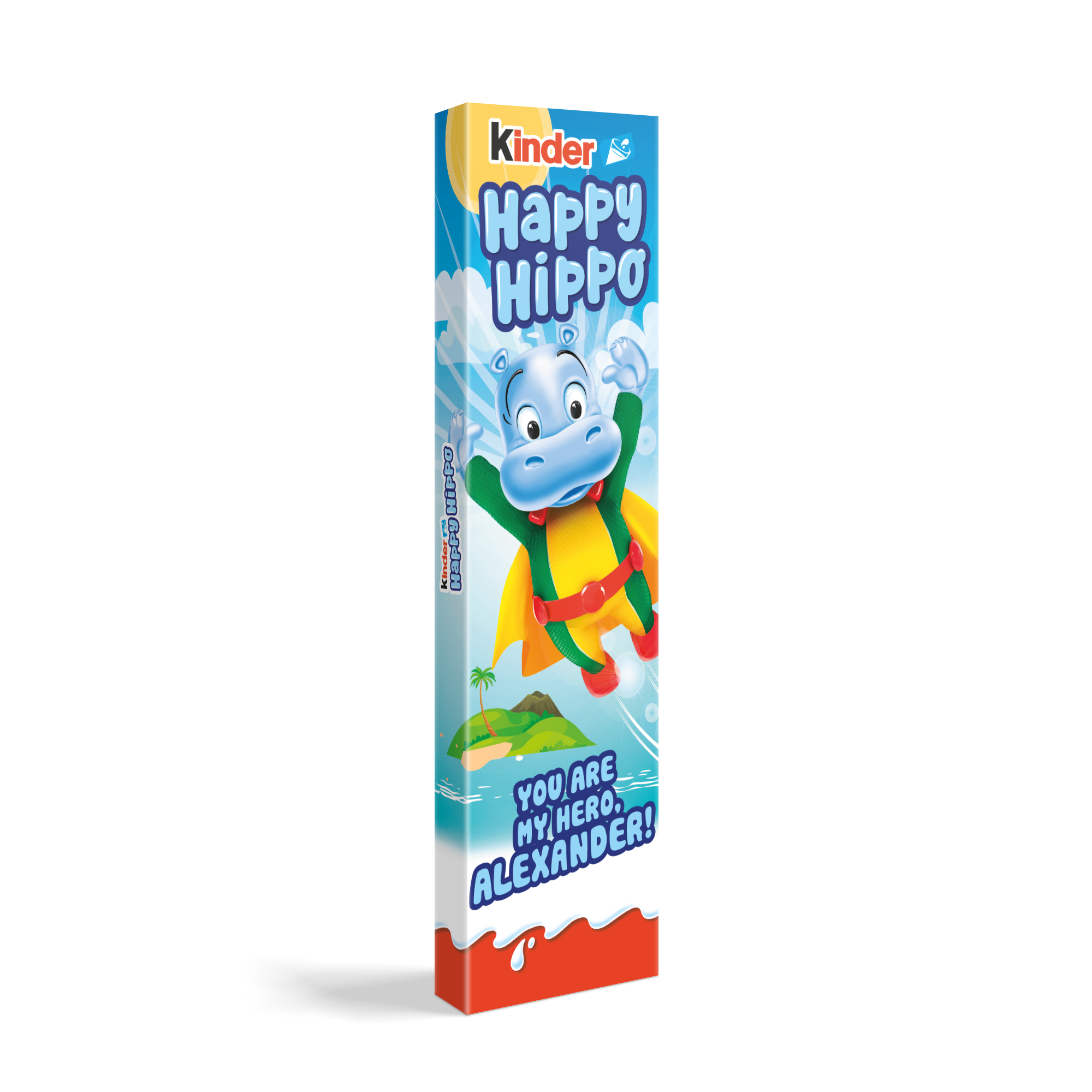 Personalisiertes Kinder Happy Hippo Geschenk mit 