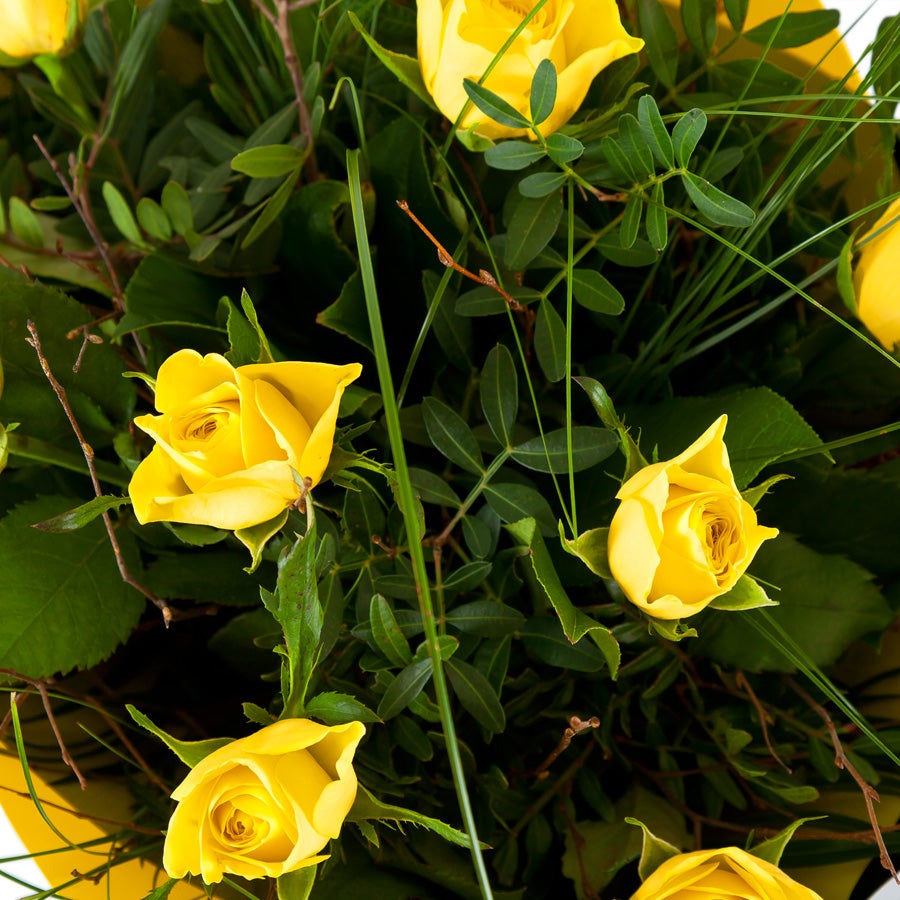 Bloemen - Boeket Rozen Geel