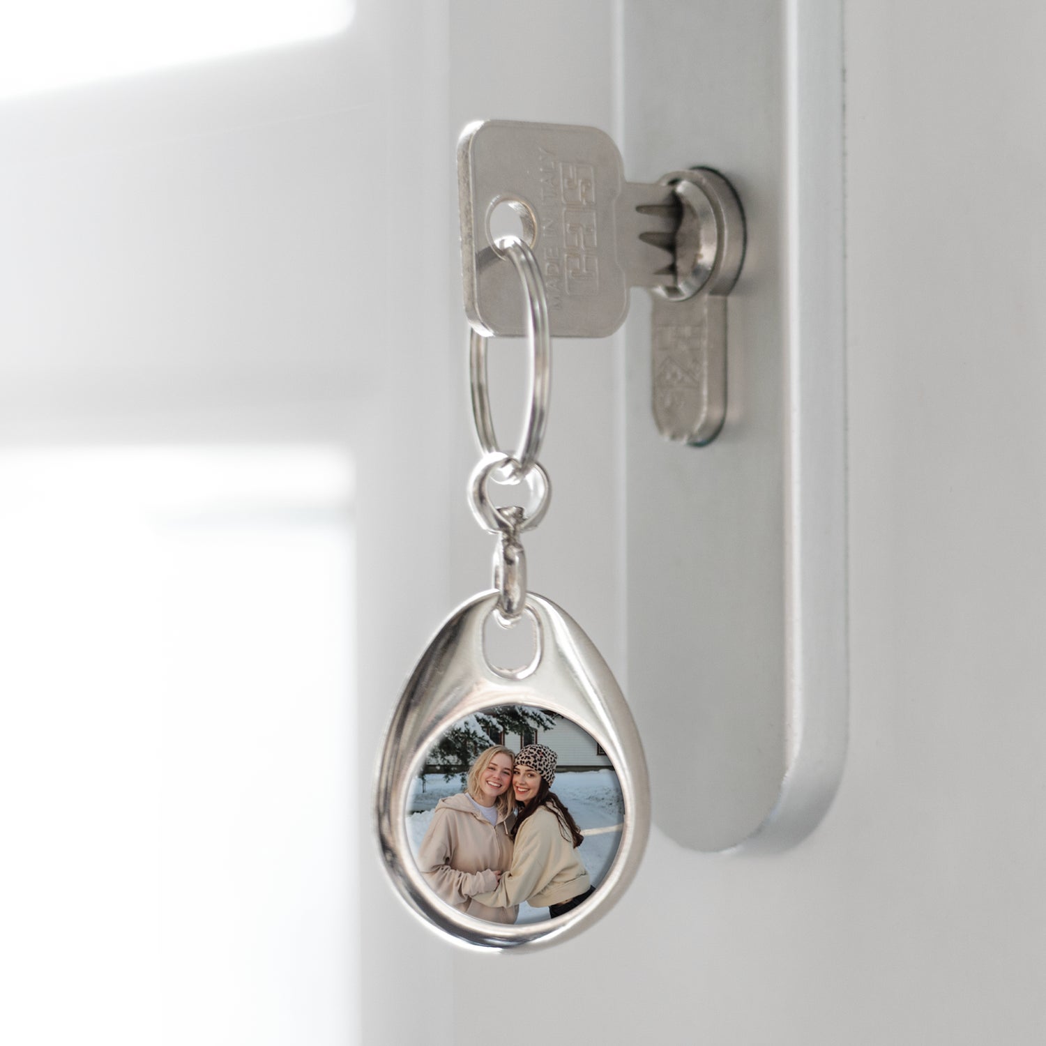 Sleutelhanger met foto - Rond - Dubbelzijdig bedrukt
