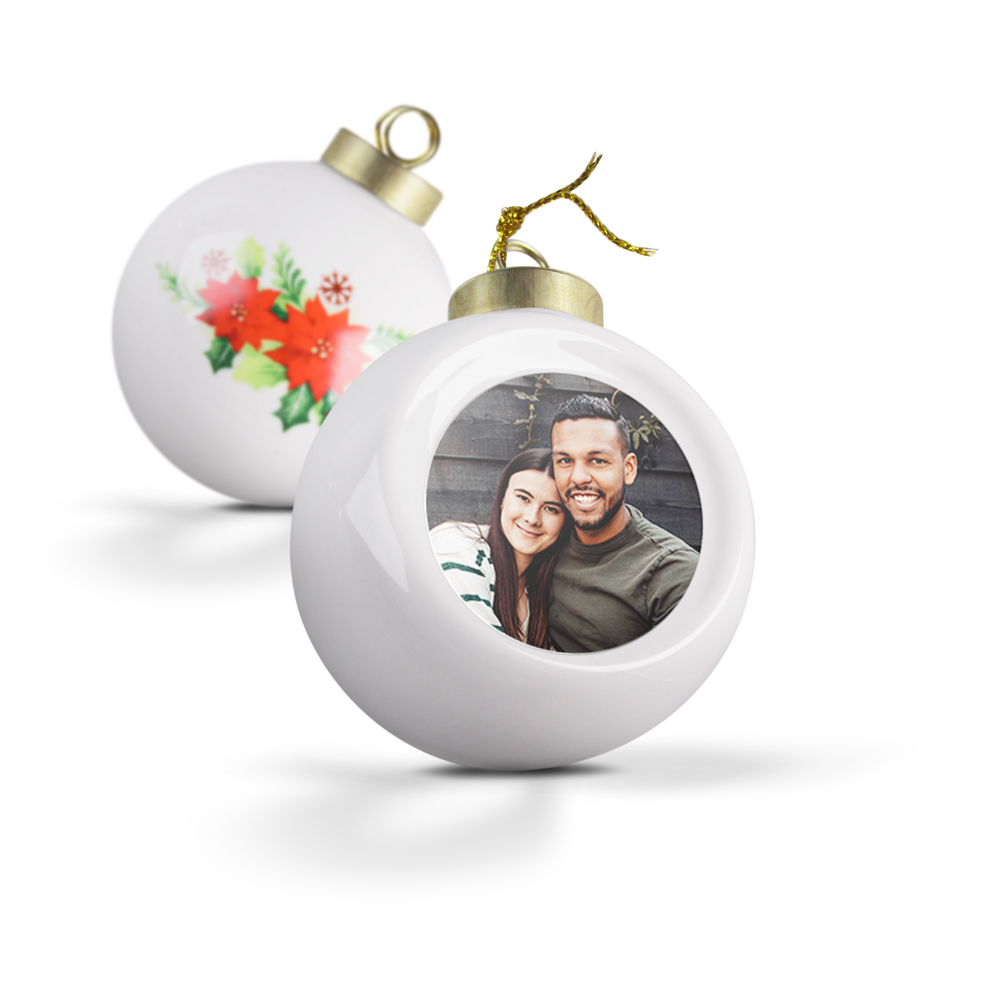 Bolas de Navidad personalizadas de cerámica - 2 uds