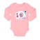 Personalised baby romper - Long sleeves - Pink - 50/56