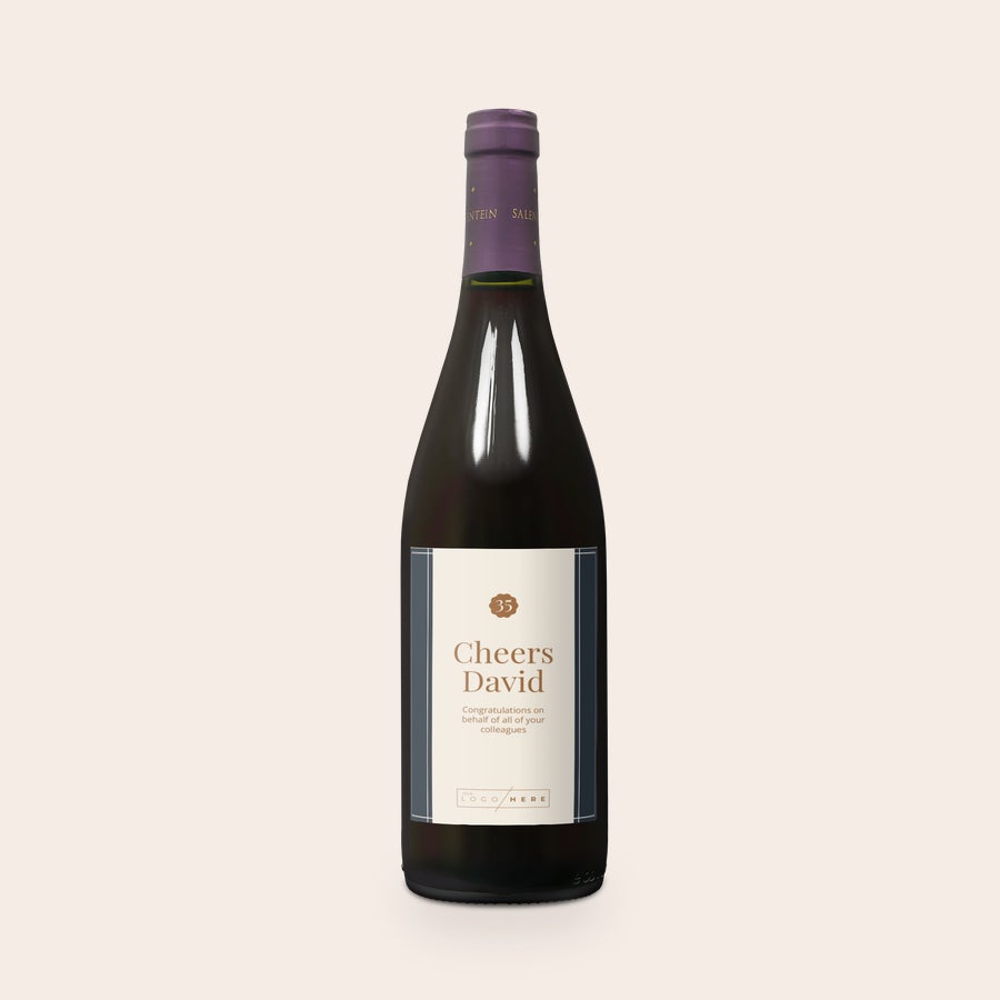 Salentein Pinot Noir Garrafa de vinho Salentein Pinot Noir com rótulo personalizado impresso para presente
