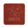 Personalised leather coasters