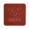 Personalised leather coasters