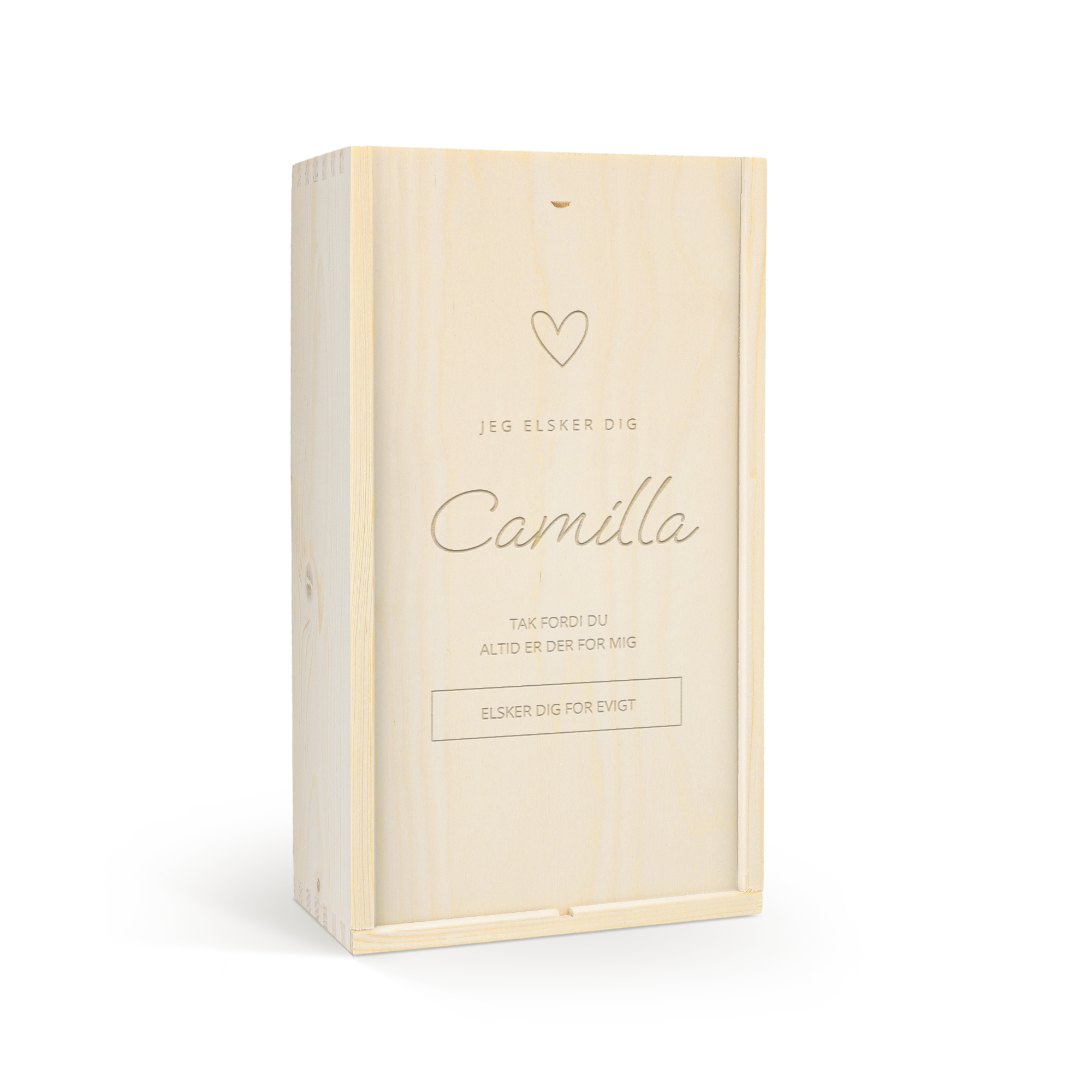 Gin og tonic sæt i personlig trækasse - Bombay Sapphire