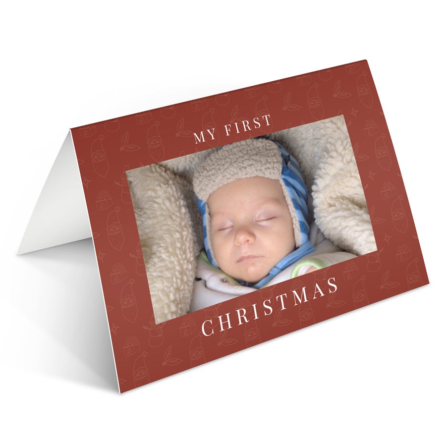 Personalised Christmas cards with photo - 10 cards