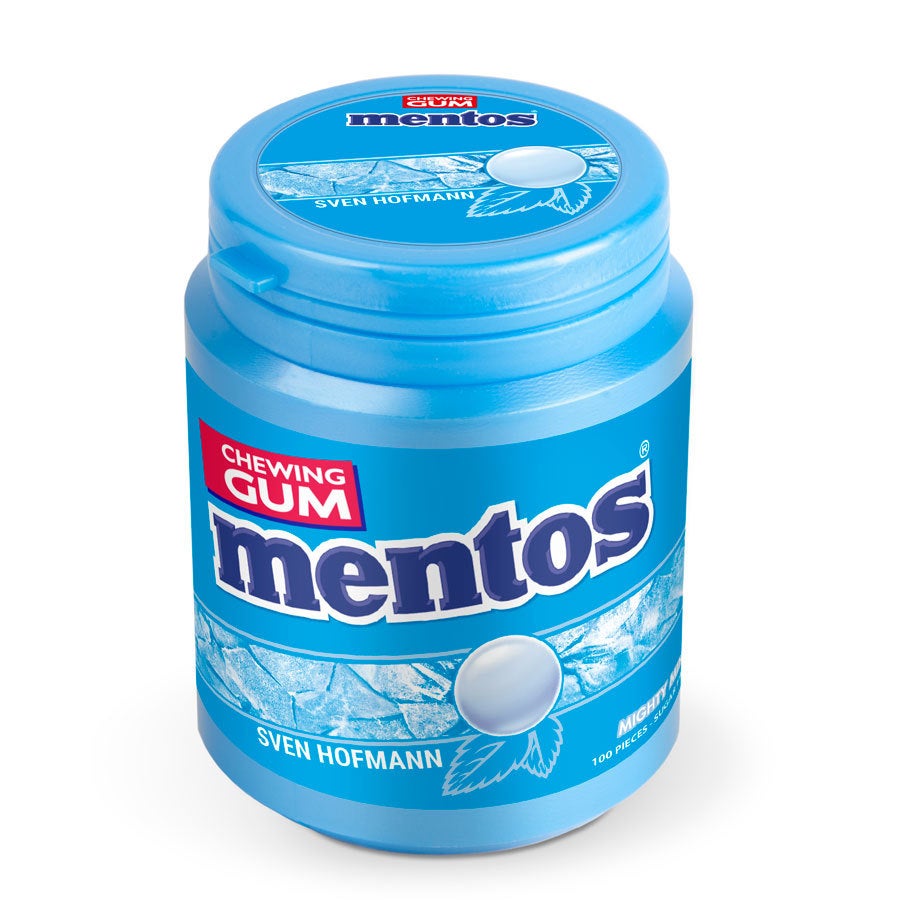 Mentos Kaugummi bedrucken mit Foto und Text