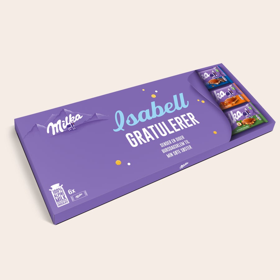 Giant personlig Milka-sjokolade Giant personlig Milka-sjokolade