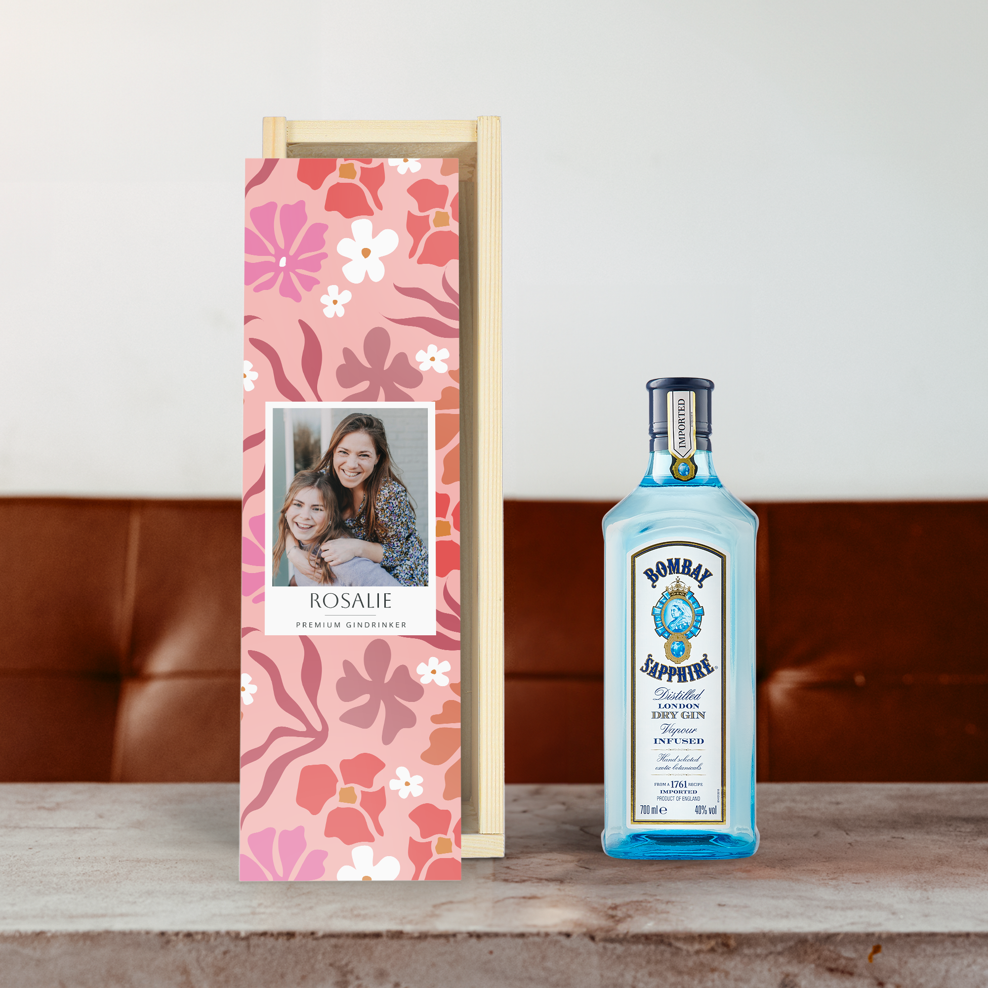 Gin Bombay Sapphire v personalizované krabici