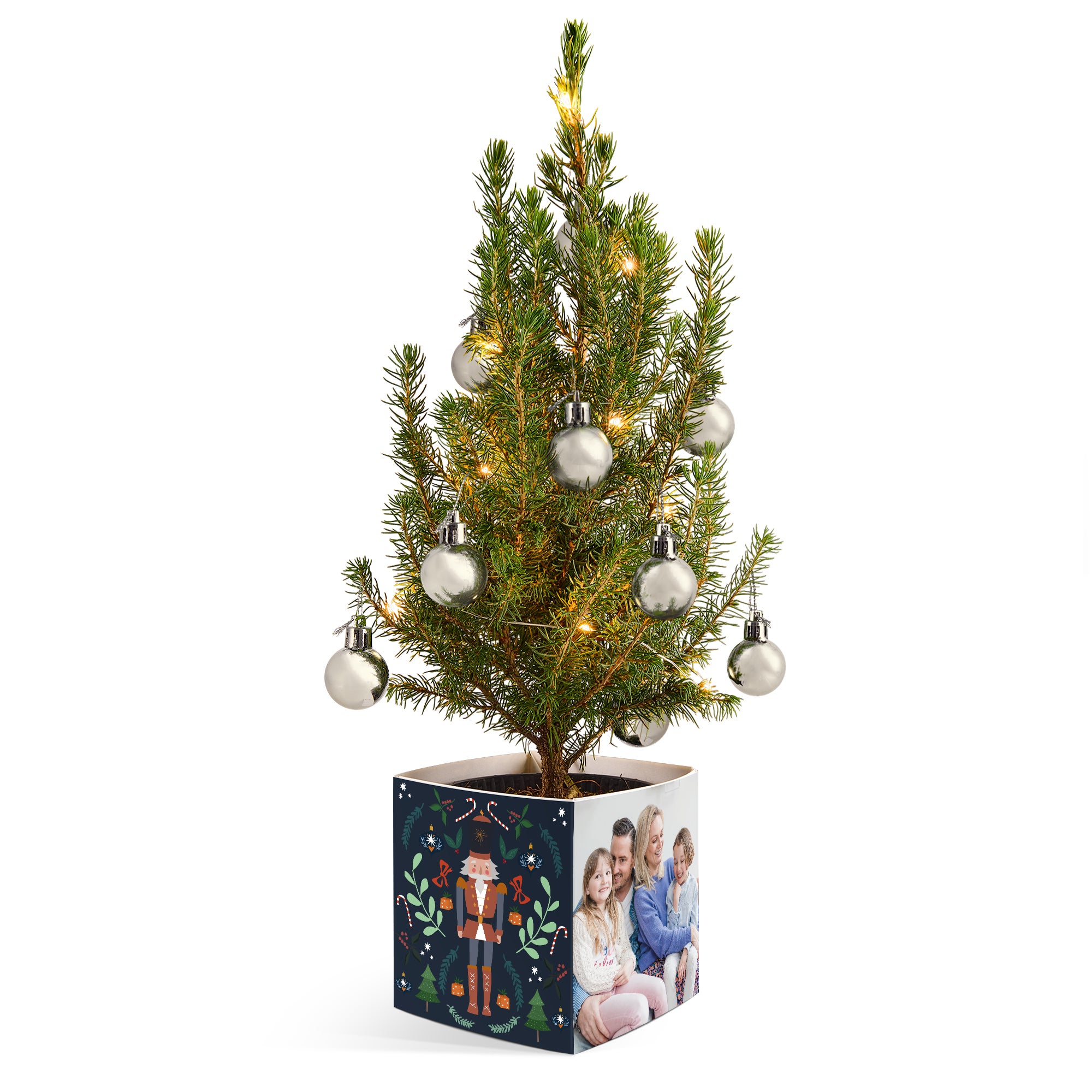 Mini kerstboom in gepersonaliseerde pot