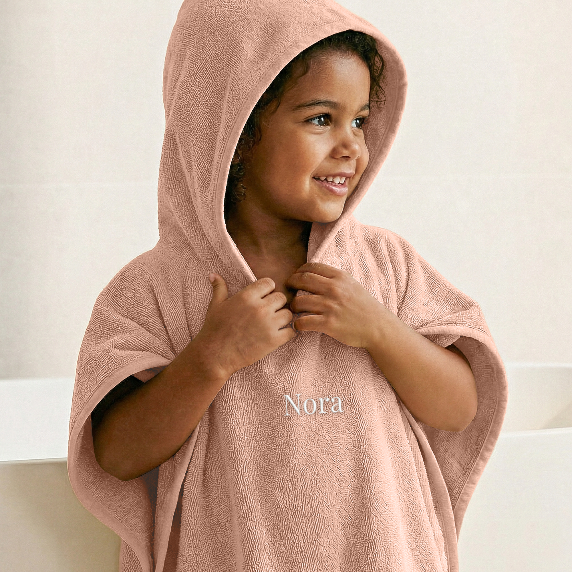 Asciugamano poncho per bambini con nome