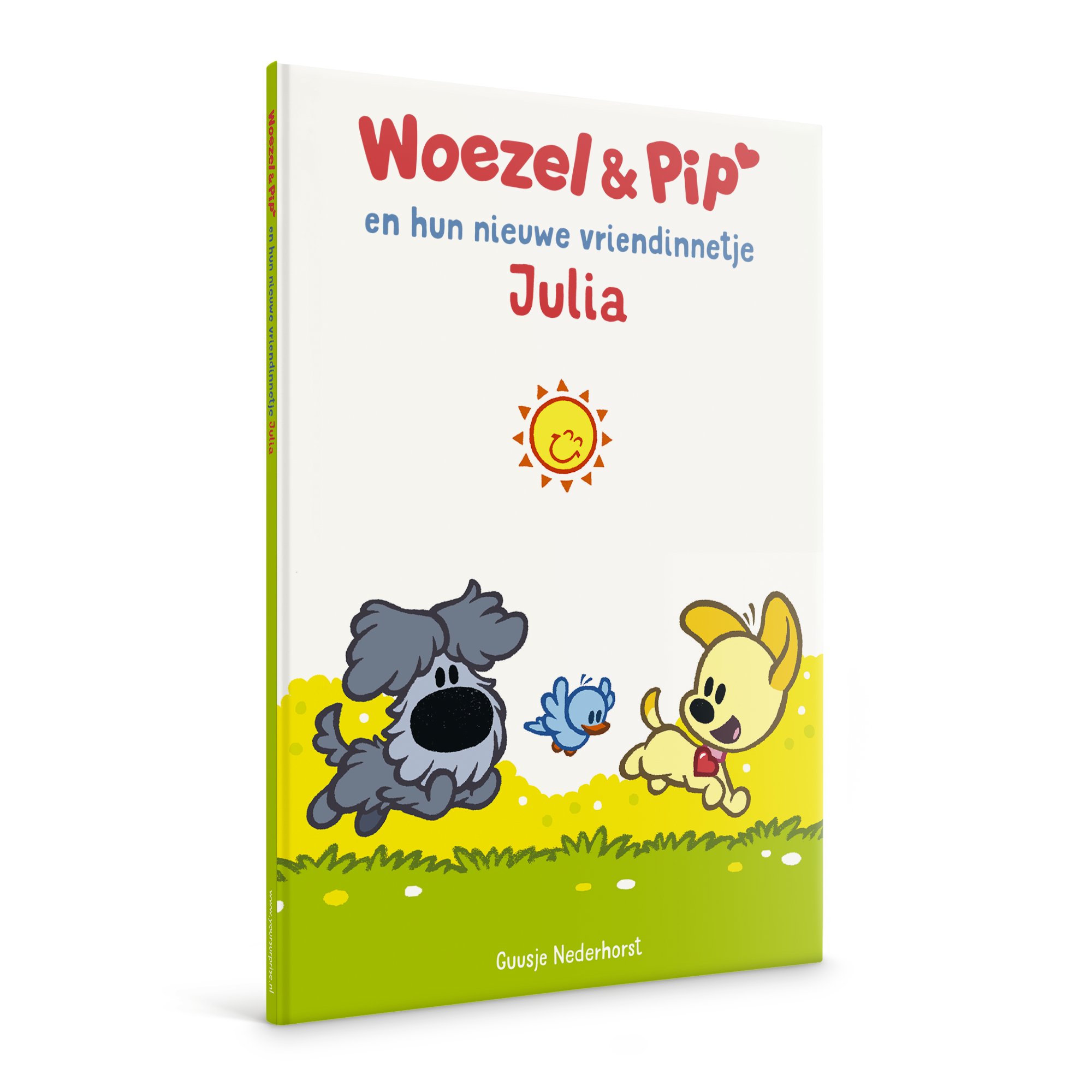 Boek met naam en foto - Woezel & Pip - Vriendje - XL boek (Hardcover) met de naam Julia gedrukt.