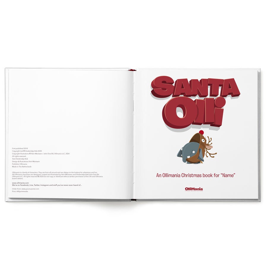 Personalised Ollimania book - Santa Olli - XXL version