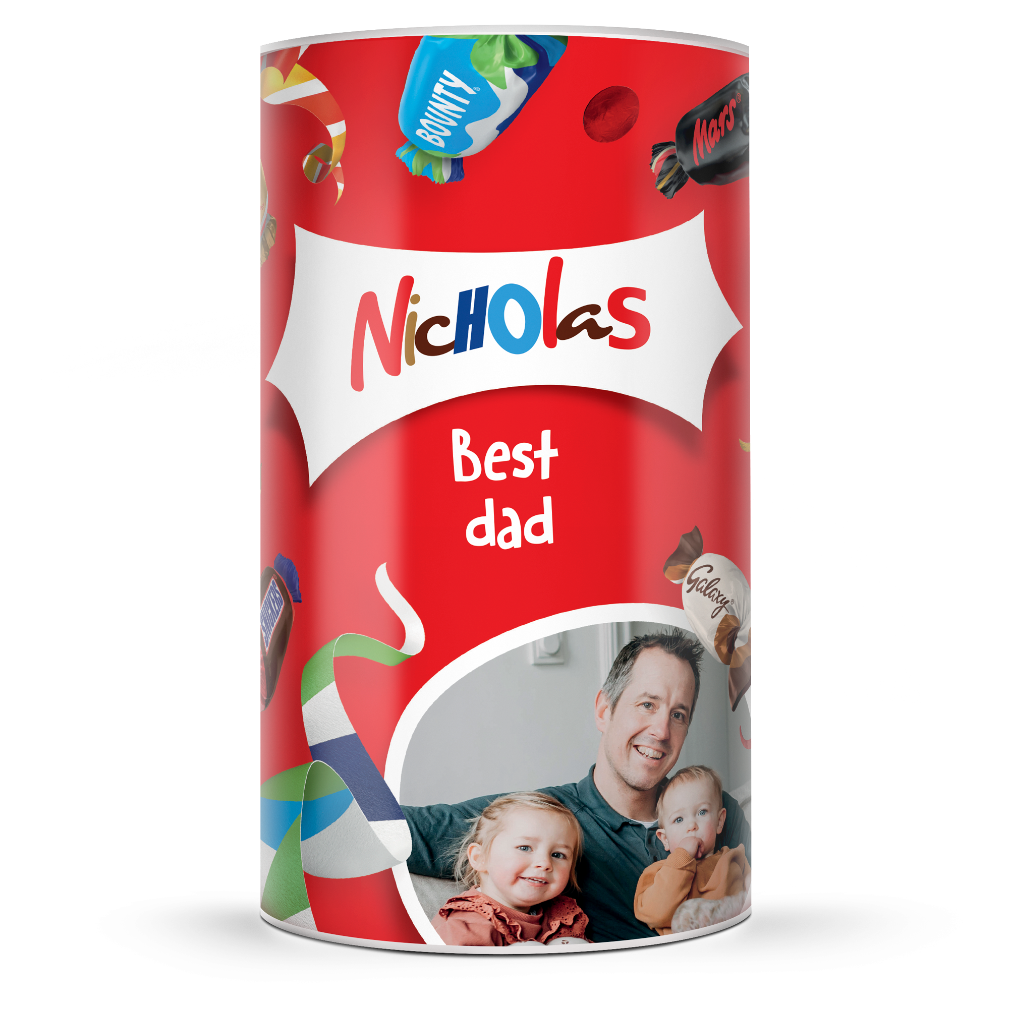 Personalised Celebrations tube with 
