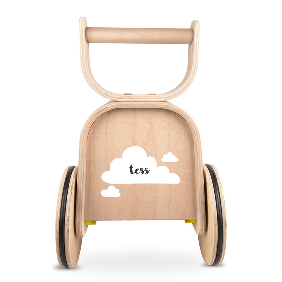 Voiture porteur enfant avec nom - en bois