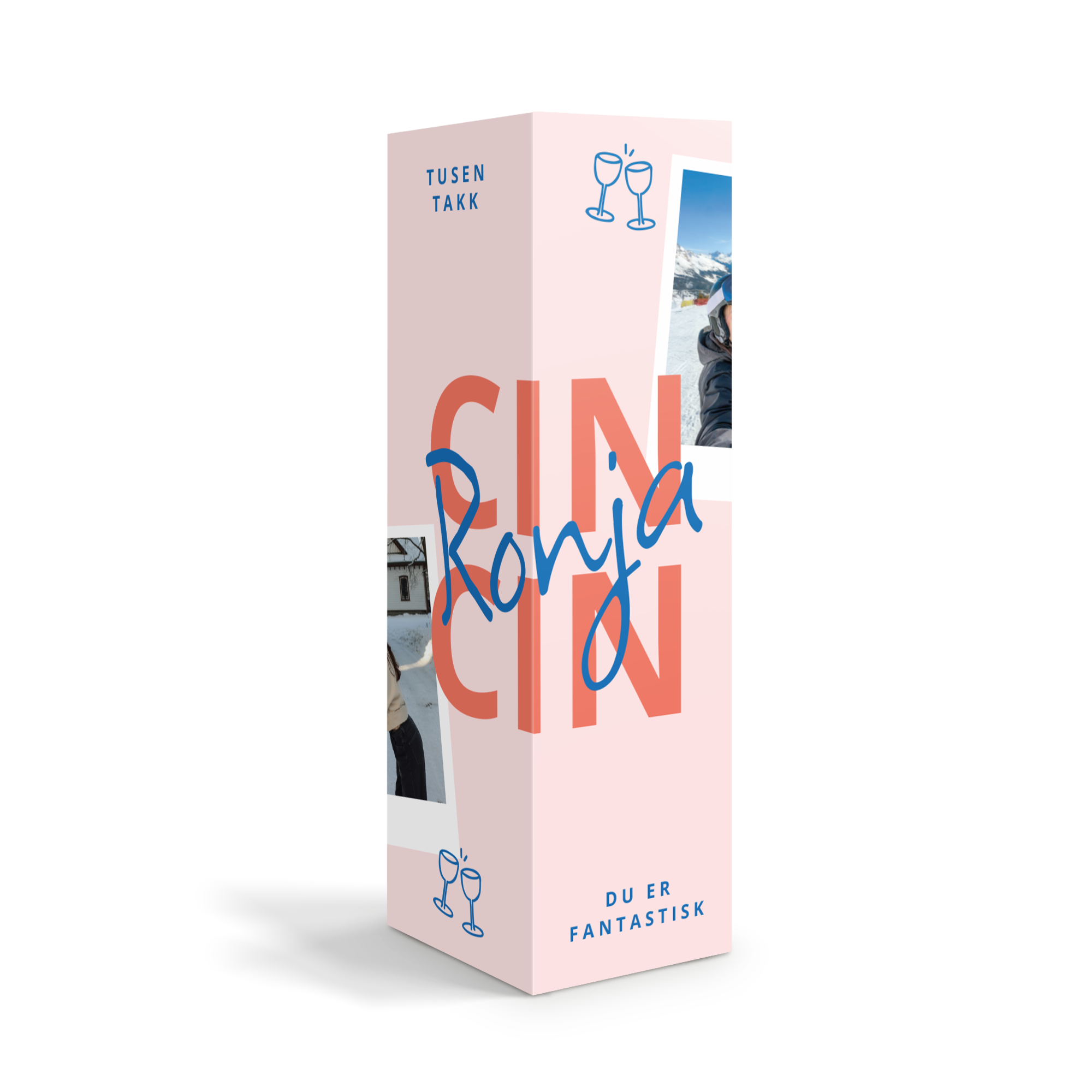 Trykking av champagneesker - Gaveinnpakning 