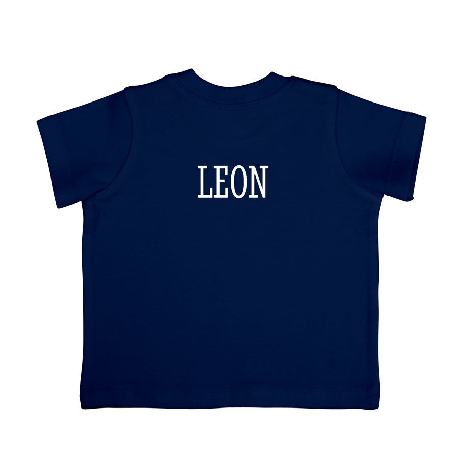 Personalised Baby T-shirt - Short sleeve - Navy - 62/68