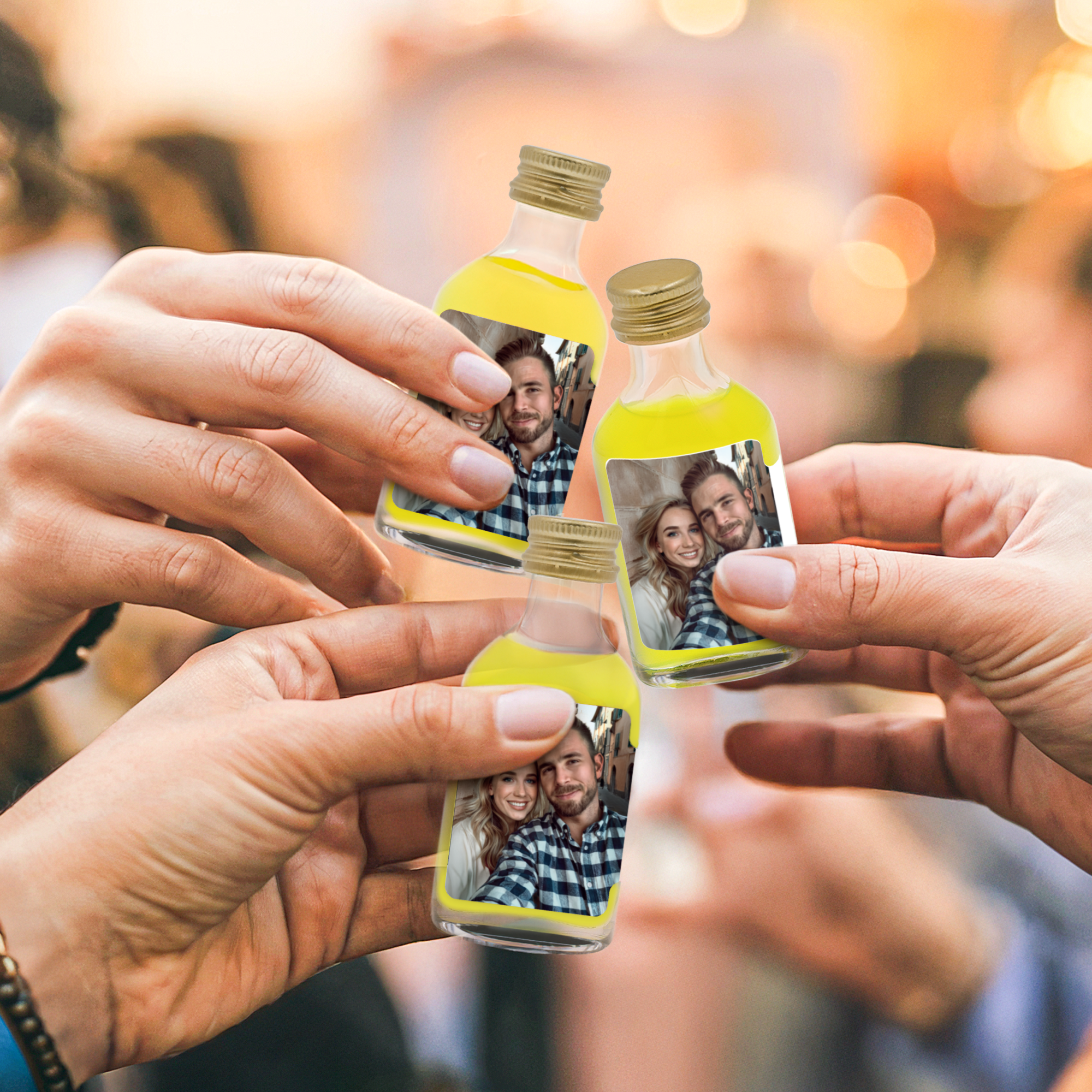Personalisiertes Mini-Alkoholflaschen-Set